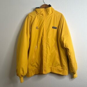 Lands End AirCore-200 Yellow Lined Jacket Coat size Large